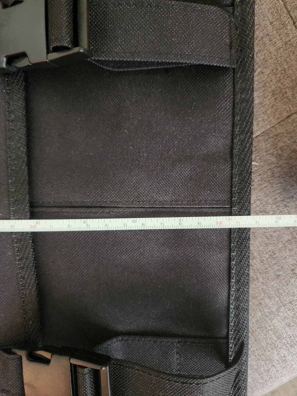 Black Shoulder Bag with Red Logo